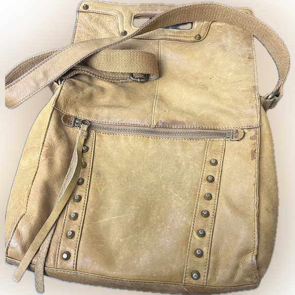 Vintage LUCKY BRAND leather magnetic close multi wear crossbody retired bag - Picture 6 of 16